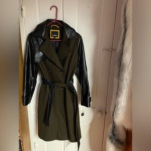 Sam Edelman Mixed Media Trench Coat